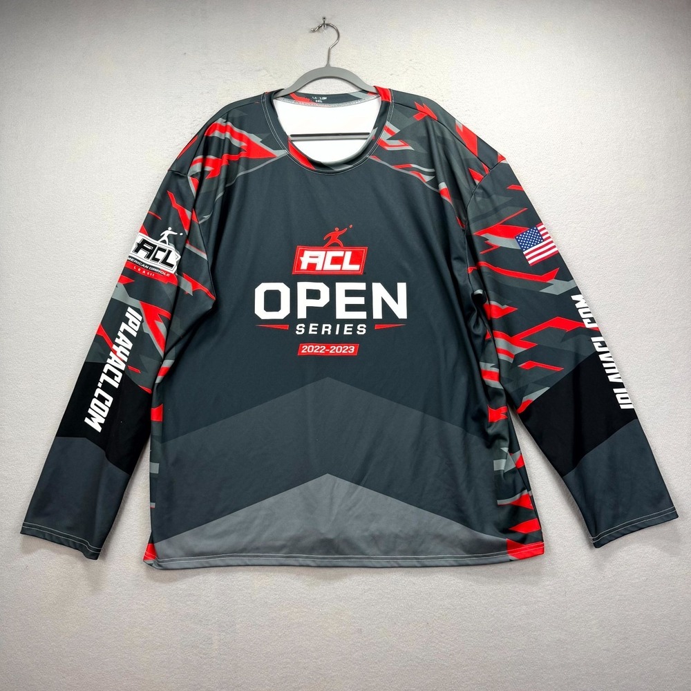 ACL Open Series American Cornhole League Jersey Mens 3XL‎ Charcoal Long Sleeve